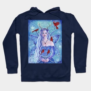 Lady of winter fairy by Renee Lavoie Hoodie